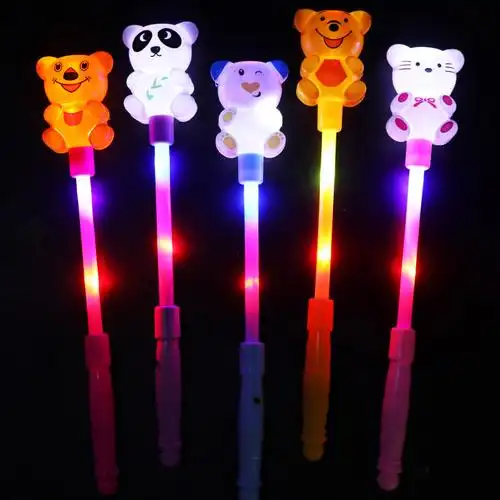 地摊货源热卖演唱会荧光棒儿童卡通猪闪光棒厂家 led发光玩具批发