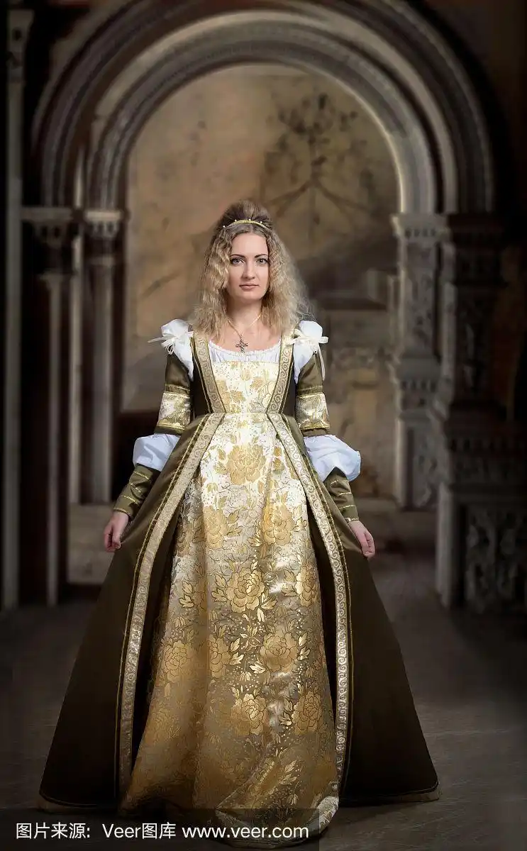 中世纪风格的女性肖像