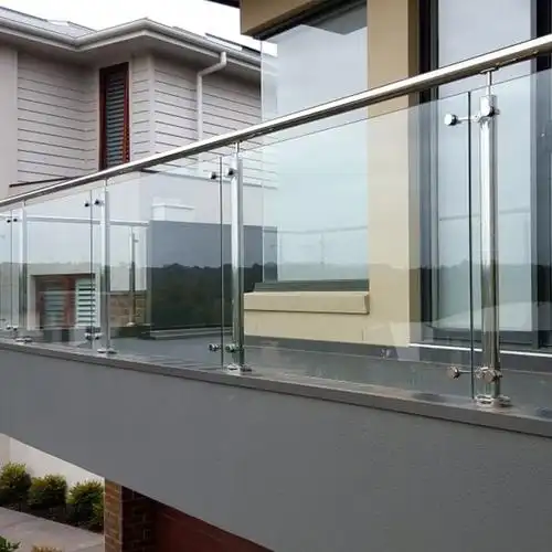 304201不锈钢圆管立柱玻璃栏杆阳台室外护家用扶手地铁工程商场