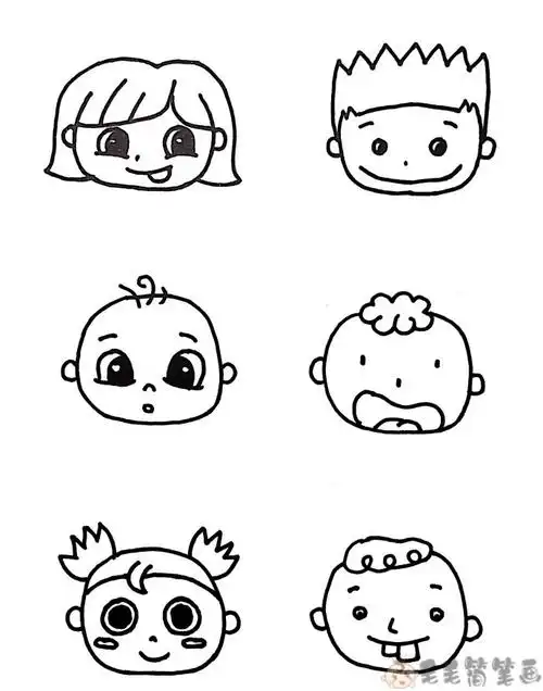 一组简单易学的人物简笔画图片