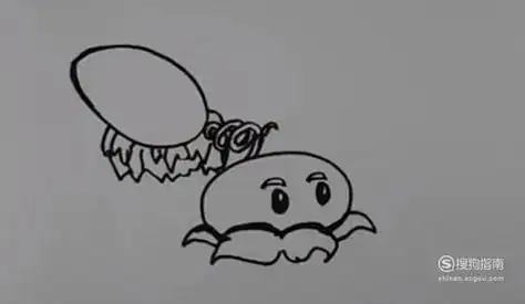 植物大战僵尸西瓜投手简笔画