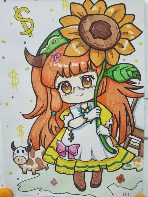 分享一群两年级小朋友画的动漫