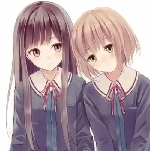 二次元动漫美图好闺蜜系列一起笑一起接受各种各样的挑战