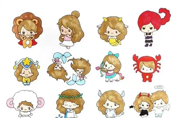 12星座娃娃怎么画