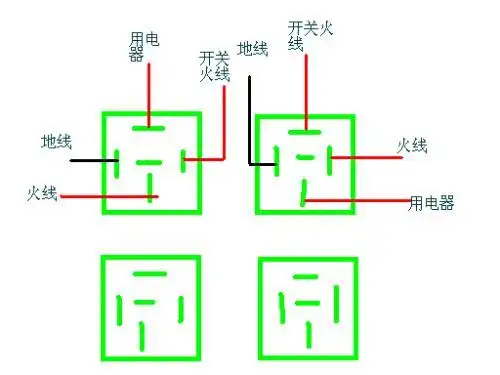 5角继电器12v接线图