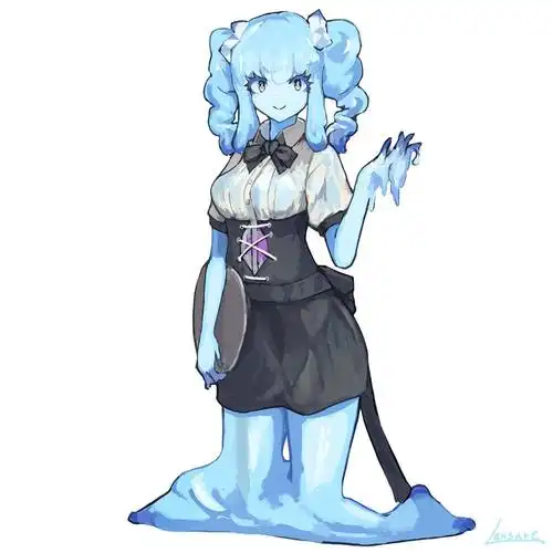 史莱姆姑娘插画图片壁纸