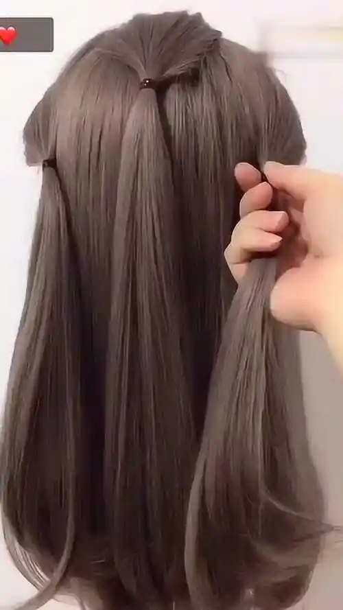 显高的半丸子头这样扎既好看又简单简直超神啦