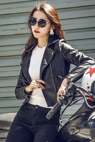 2018新款韩版春秋小皮衣女短款外套pu机车修身皮夹克大码学生显瘦