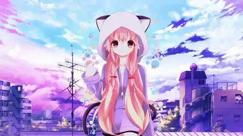 治愈系动漫萌妹桌面壁纸