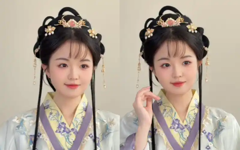 古风发型教程|尽日不归处 一庭栀子香 适合魏晋风 战国袍的温柔仙气