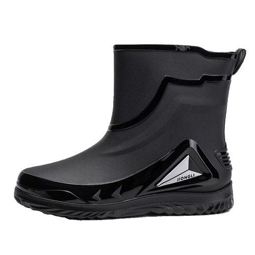 男款雨鞋中筒赛博风水靴保暖雨靴防水工作厨房防滑钓鱼男胶鞋新款