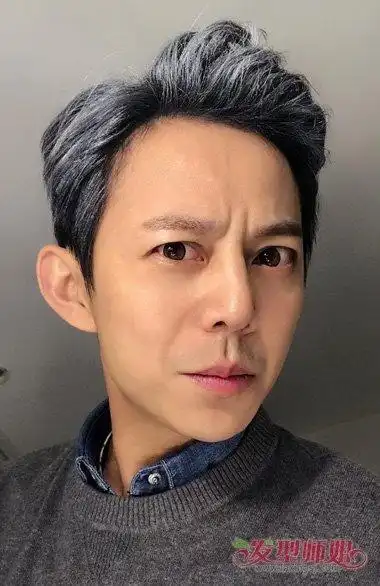 爷爷灰发色适合黑皮肤吗 硬汉男剪短卷发 颜色(4)