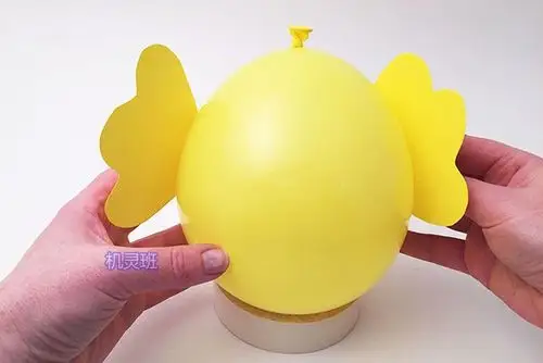 适合大班小朋友做的动物小手工气球小鸡步骤图解