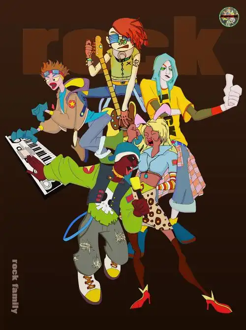 rock band 摇滚插画