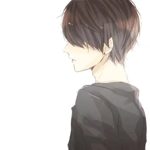 求动漫美少年的侧面半身照.