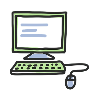 清新卡通台式电脑png