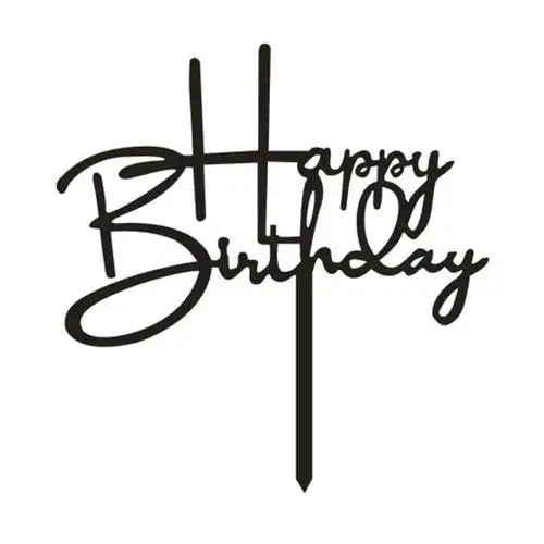 饰插旗生日快乐甜品台插件英文字母happybirthday亚克力蛋糕装