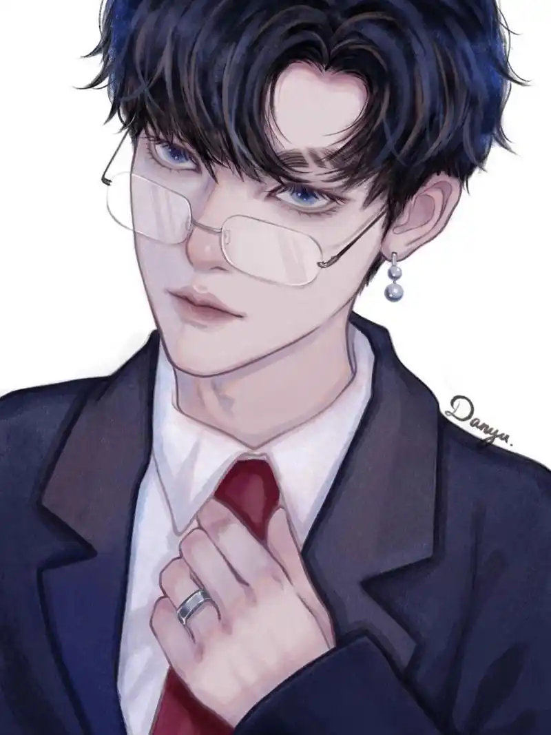 是你的霸总吗 | 男生头像08(附线稿) 男神团练课—霸道总裁来也 画