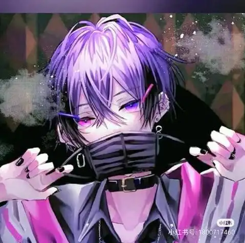 紫发头像动漫男生 动漫头像图片大全 -【爱个性】