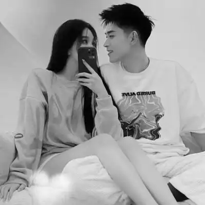 情头 情侣 双人黑白