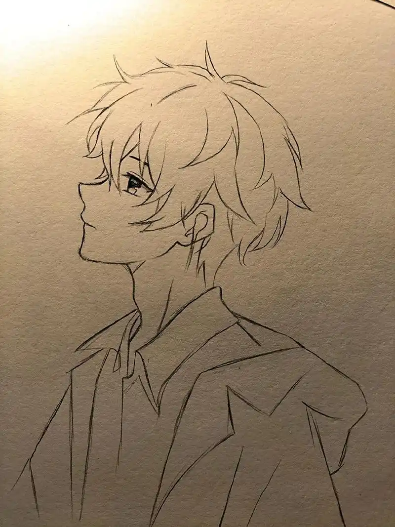 动漫人物侧身画法 - 抖音