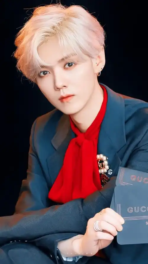 今晚的造型直接封神!#鹿晗银发#yyds !