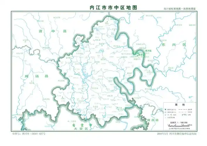 内江市市中区标准地图