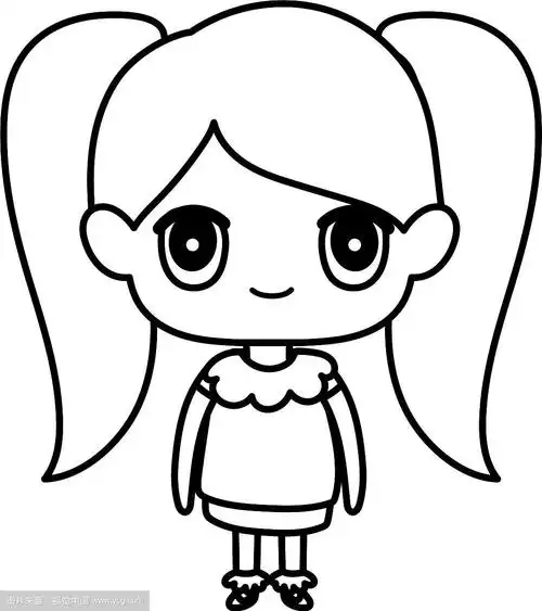 小朋友可爱的小女孩动漫卡通人物