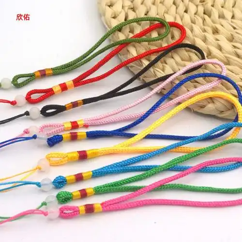 厂家批发小香包挂绳玉珠吊绳钥匙扣配手工编织香包手把绳吊坠挂绳