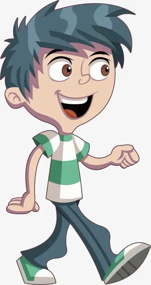 矢量图在走路的男孩免抠素材免费下载_觅元素51yuansu.com