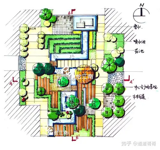 手绘训练│如何画好小尺度景观平面图