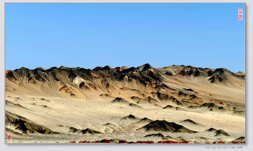 跟山水摄影群去甘肃无人区拍摄国画山景区,事先开好通行证过三道关卡