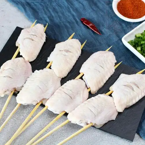 食嘢正原味翅中串油炸烧烤食材鸡翅串烤肉串烤翅串冷冻商用10串