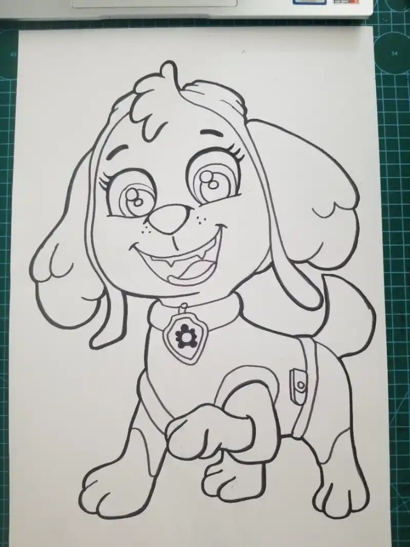 卡通动漫 #汪汪队立大功#动漫动物#天天#儿童画#马克笔卡通#创意美术
