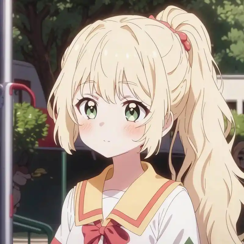今天是金色的高马尾头发/动漫可爱女孩头像  动漫女生是一个充满活力