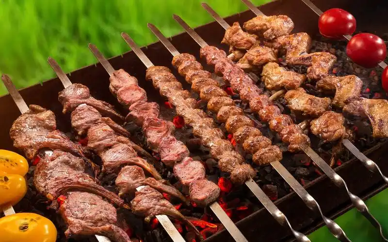 烤肉串,肉,烧烤 壁纸