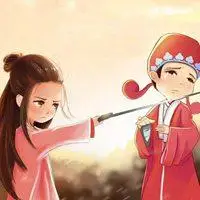 朱茵情侣头像卡通可爱卖萌【点击鼠标右键下载】