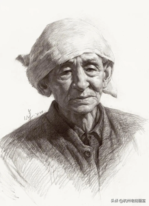 有神态的素描人物头像,每一笔都精致传神