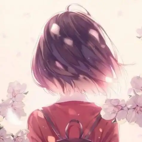 卡通头像女背影或侧面唯美短发 卡通头像图片大全 -【爱个性】