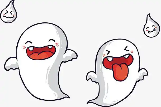 可爱卡通的幽灵