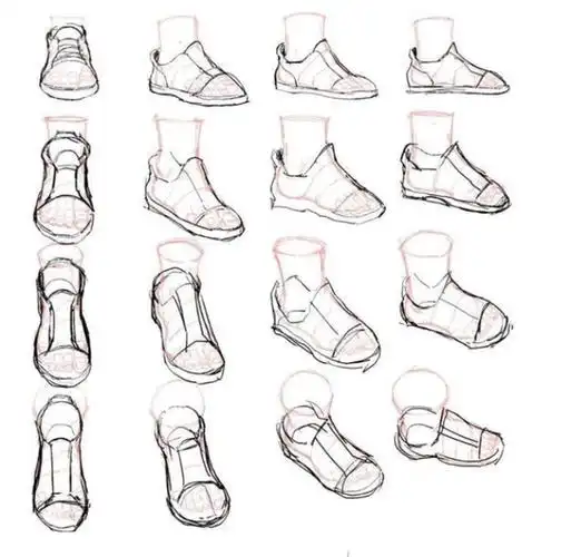 绘画参考鞋子的画法你给我点赞我不断更