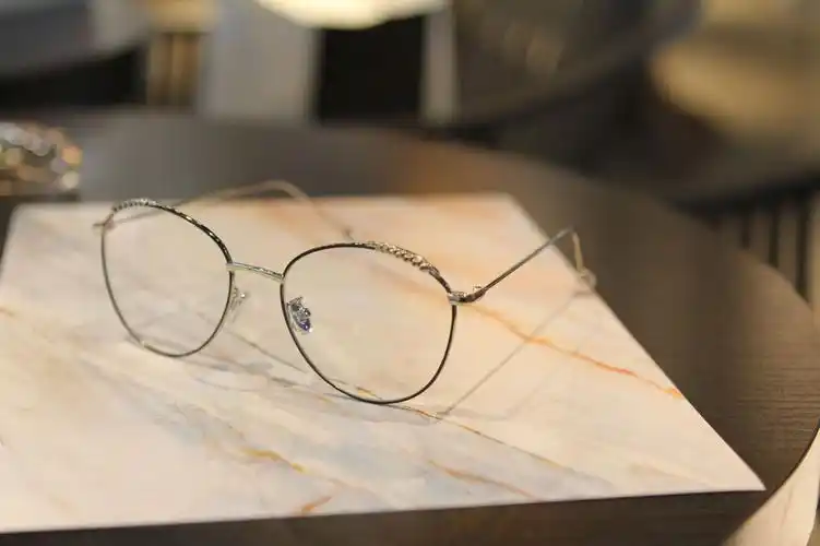 麦穗树叶眼镜框架女近视复古珍珠装饰韩版潮 金属平光大框眼镜