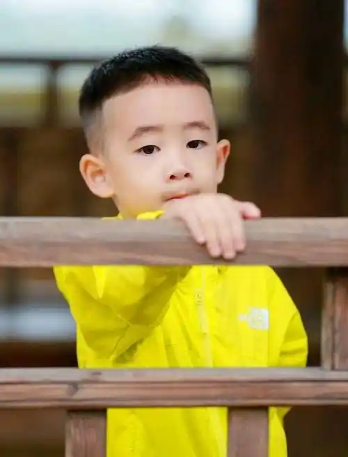 陈小春小儿子罕见露脸长发飘逸似女娃哥哥满脸宠溺摸头杀