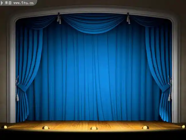蓝色舞台背景图片素材-高清图片-百图汇设计素材