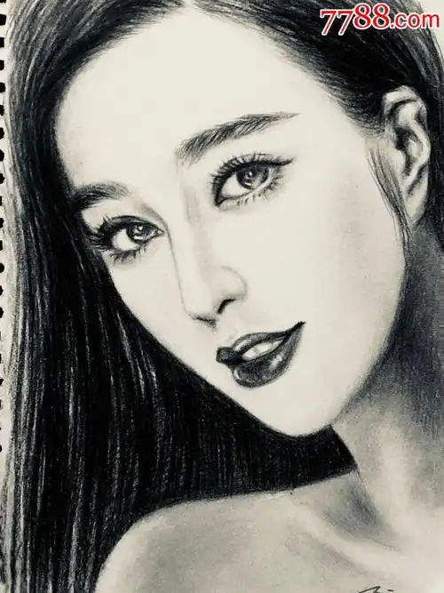 手绘范冰冰-au16705199-素描/速写-加价-7788收藏__中国收藏热线