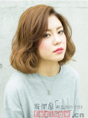 国字脸适合发型图片欣赏