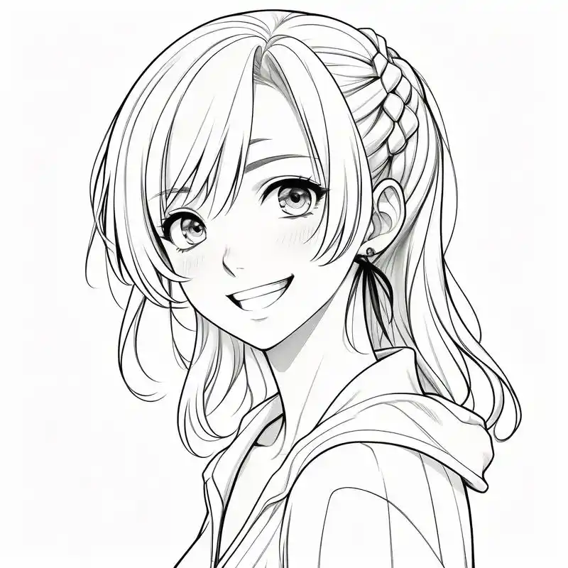 动漫风9215黑白女性头像集锦 探索二次元的世界,黑白素描下的动漫