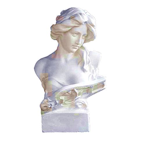 石膏像琴女高45cm圆雕家居装饰美术素描写生小琴石膏像