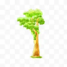 手绘卡通大树