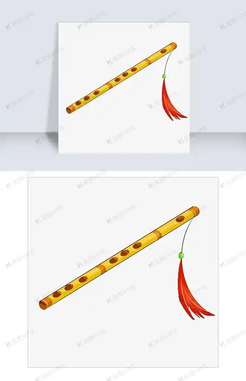 黄色的笛子手绘插画图片素材(psb格式)免费下载_动漫人物大全-我图网